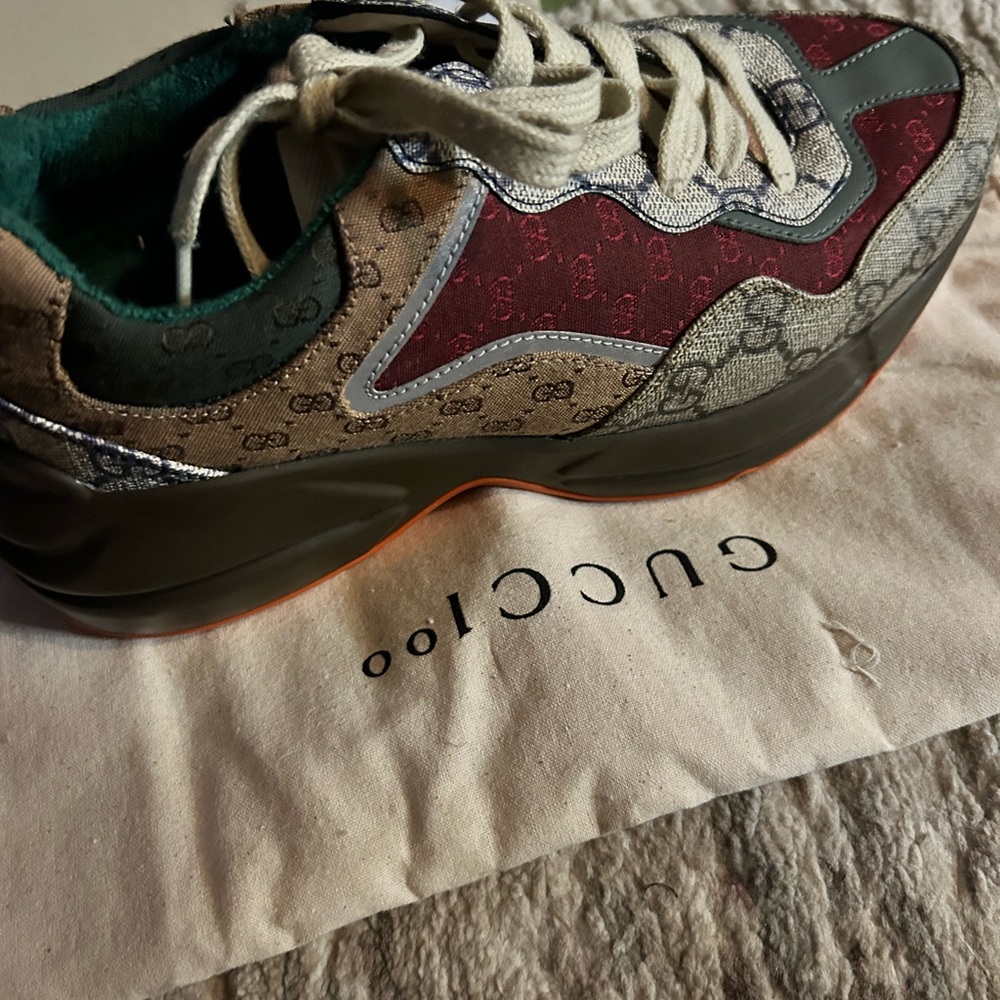 Gucci Orange Sole Sneakers